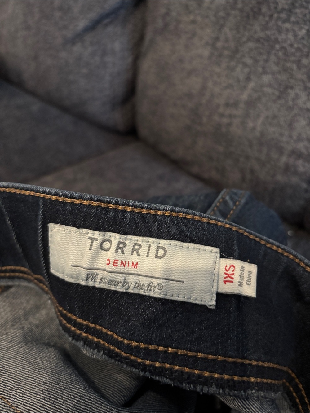 torrid Dark Indigo Jeans with Orange Stitching